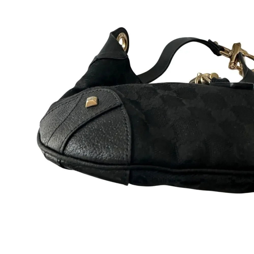 Gucci Black Jackie Hobo with Gold Piston lock